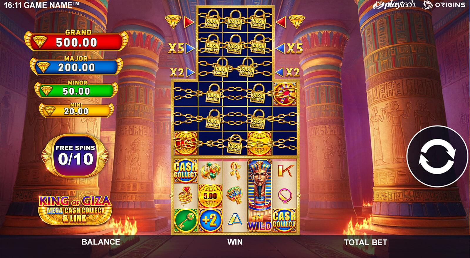 King of Giza: Mega Cash Collect & Link